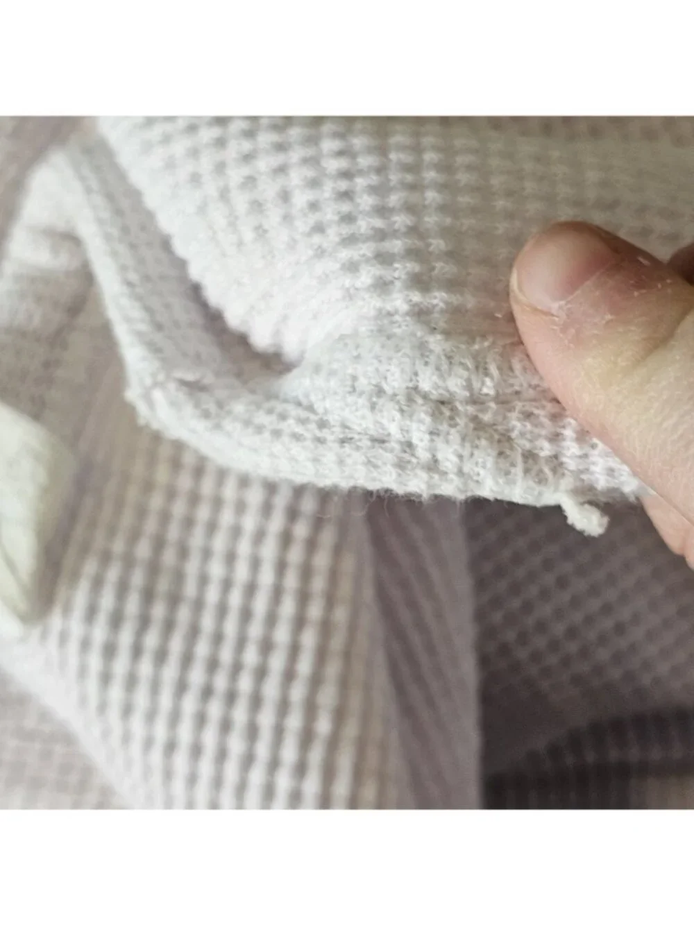 VTG Carters Baby Blanket Thermal Waffle Weave Cotton‎ Offwhite Made USA 26 X 33
